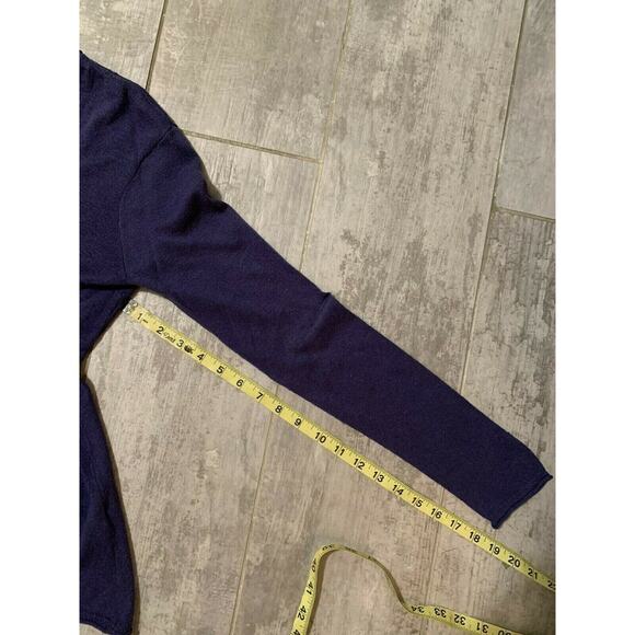 MSRP $325 VINCE. Women's Wool Silk Navy Blue Slouchy Sweater Designer M - Picture 6 of 7